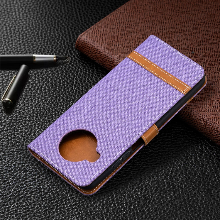 For Xiaomi Mi 10T Lite 5G Color Matching Denim Texture Leather Case with Holder & Card Slots & Wallet & Lanyard