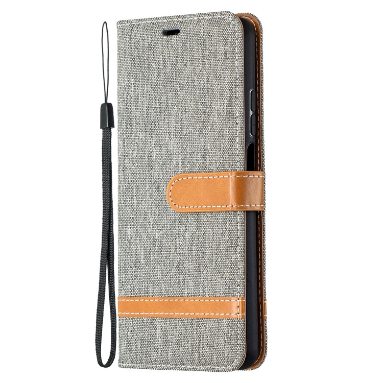For Xiaomi Mi 10T Lite 5G Color Matching Denim Texture Leather Case with Holder & Card Slots & Wallet & Lanyard
