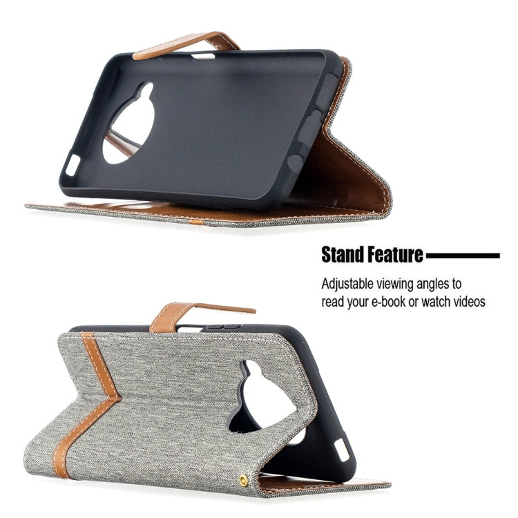 For Xiaomi Mi 10T Lite 5G Color Matching Denim Texture Leather Case with Holder & Card Slots & Wallet & Lanyard