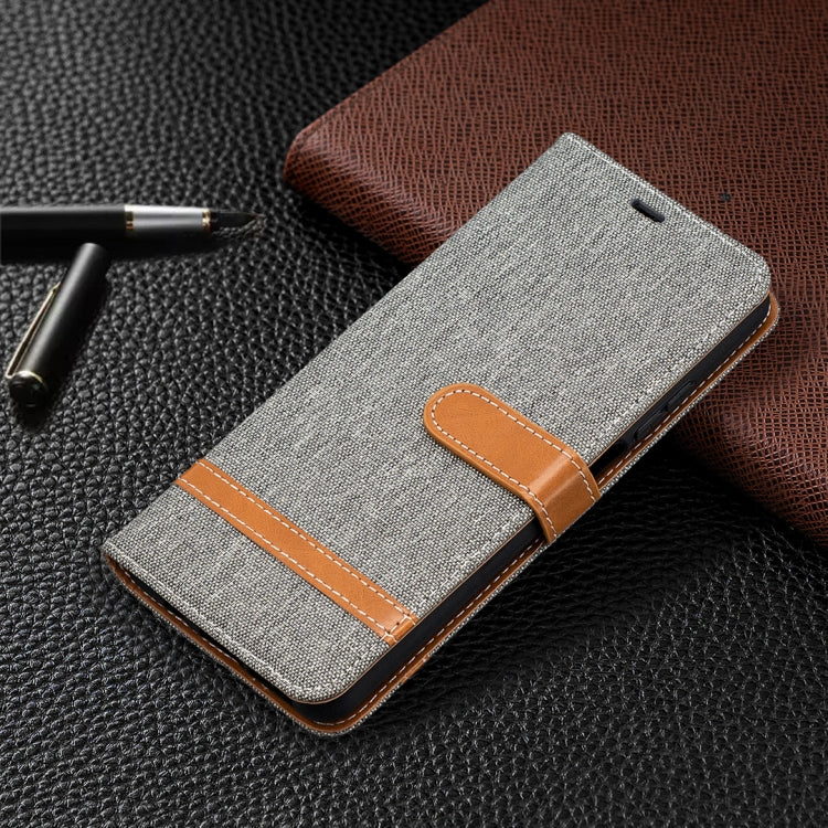 For Xiaomi Mi 10T Lite 5G Color Matching Denim Texture Leather Case with Holder & Card Slots & Wallet & Lanyard