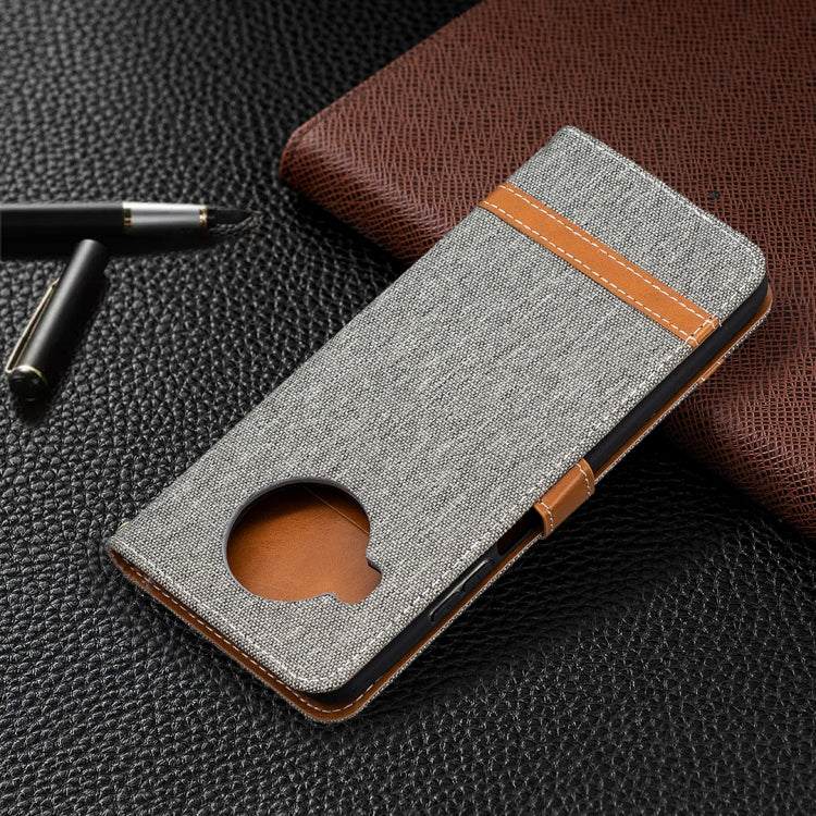 For Xiaomi Mi 10T Lite 5G Color Matching Denim Texture Leather Case with Holder & Card Slots & Wallet & Lanyard