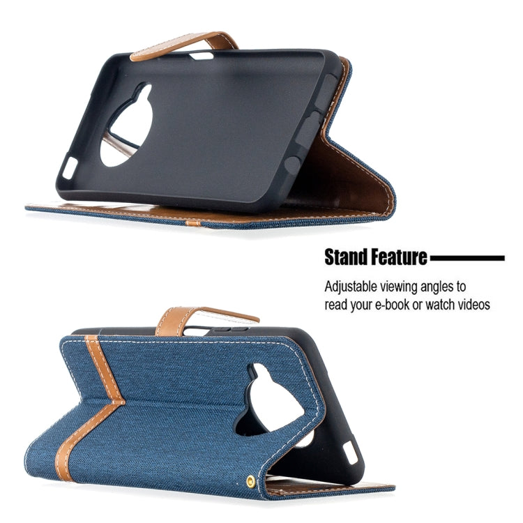 For Xiaomi Mi 10T Lite 5G Color Matching Denim Texture Leather Case with Holder & Card Slots & Wallet & Lanyard