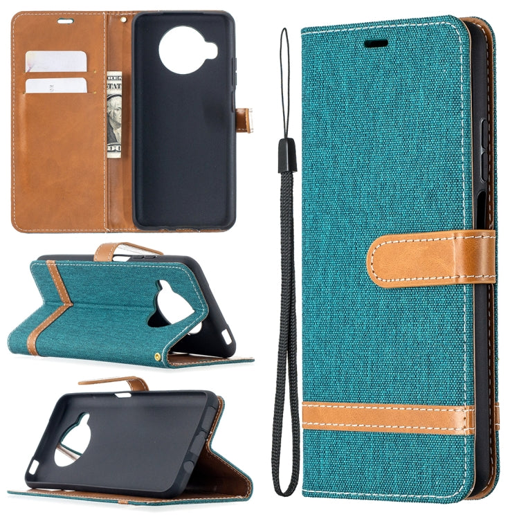 For Xiaomi Mi 10T Lite 5G Color Matching Denim Texture Leather Case with Holder & Card Slots & Wallet & Lanyard