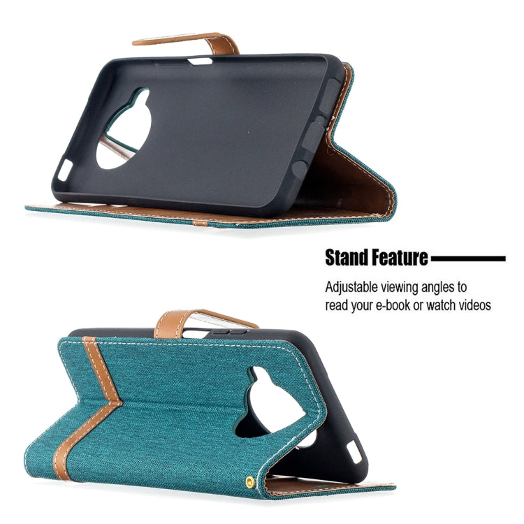 For Xiaomi Mi 10T Lite 5G Color Matching Denim Texture Leather Case with Holder & Card Slots & Wallet & Lanyard