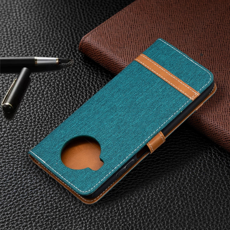 For Xiaomi Mi 10T Lite 5G Color Matching Denim Texture Leather Case with Holder & Card Slots & Wallet & Lanyard