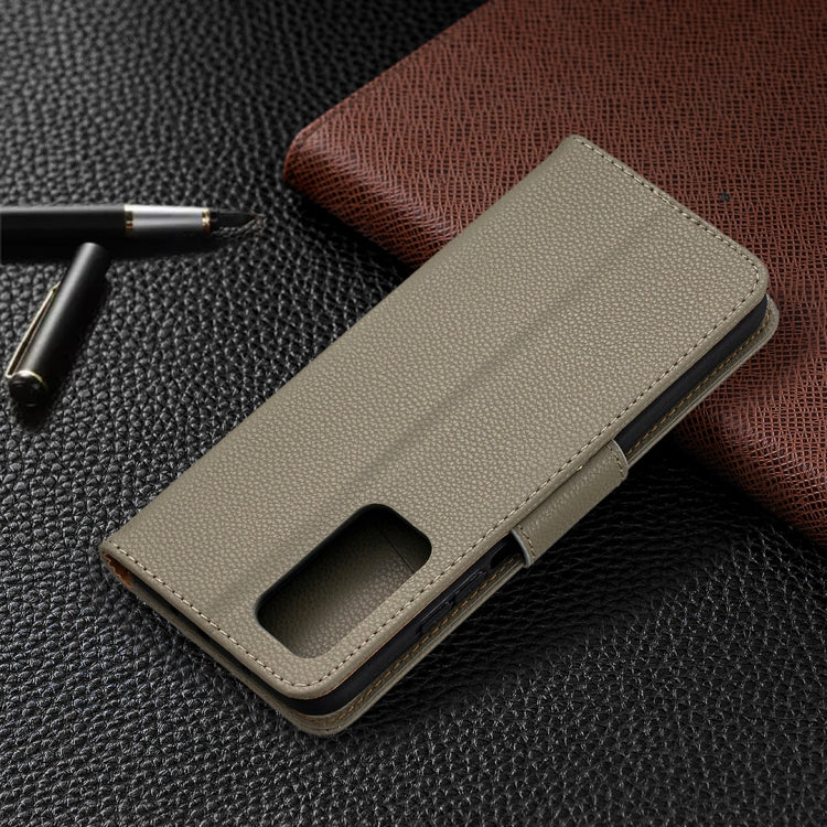 For Xiaomi Mi 10T 5G Litchi Texture Pure Color Horizontal Flip Leather Case with Holder & Card Slots & Wallet & Lanyard