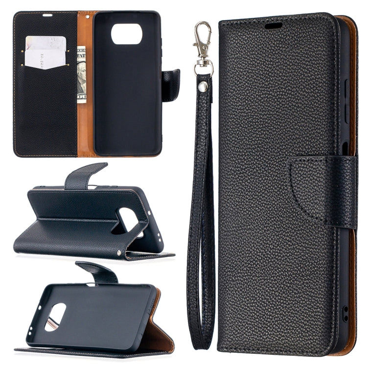 For Xiaomi Poco X3 Litchi Texture Pure Color Horizontal Flip Leather Case with Holder & Card Slots & Wallet & Lanyard