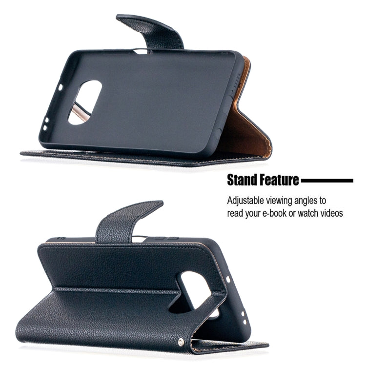 For Xiaomi Poco X3 Litchi Texture Pure Color Horizontal Flip Leather Case with Holder & Card Slots & Wallet & Lanyard