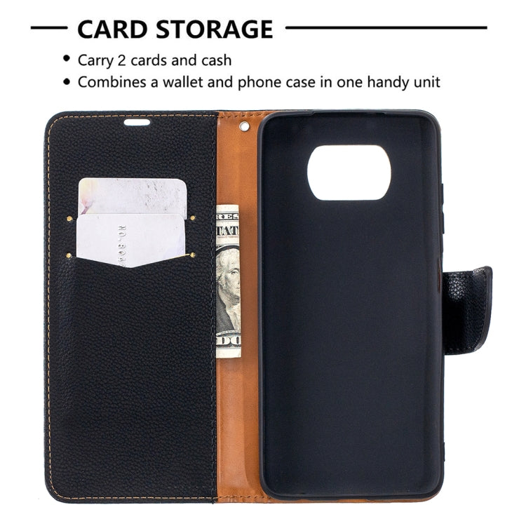 For Xiaomi Poco X3 Litchi Texture Pure Color Horizontal Flip Leather Case with Holder & Card Slots & Wallet & Lanyard