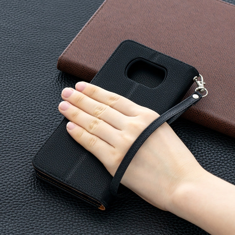 For Xiaomi Poco X3 Litchi Texture Pure Color Horizontal Flip Leather Case with Holder & Card Slots & Wallet & Lanyard