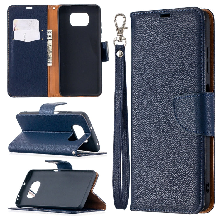For Xiaomi Poco X3 Litchi Texture Pure Color Horizontal Flip Leather Case with Holder & Card Slots & Wallet & Lanyard