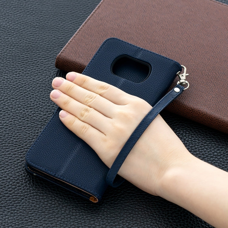 For Xiaomi Poco X3 Litchi Texture Pure Color Horizontal Flip Leather Case with Holder & Card Slots & Wallet & Lanyard