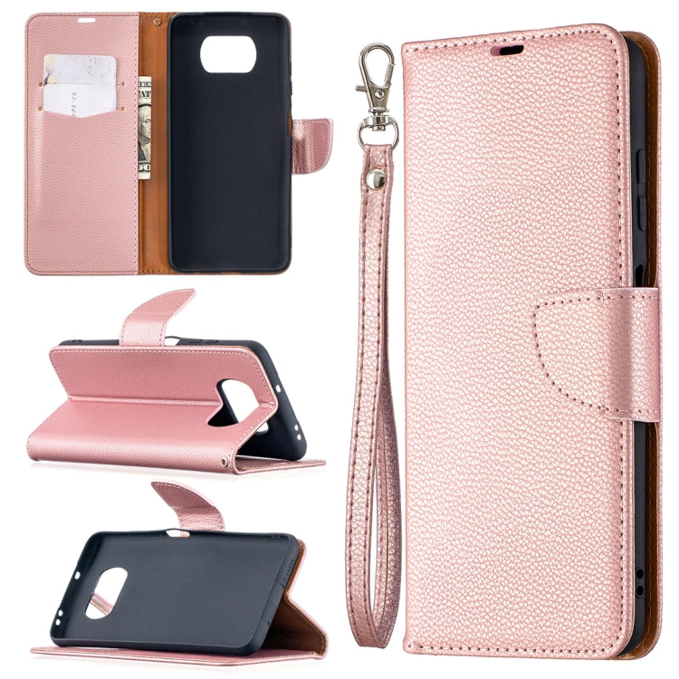For Xiaomi Poco X3 Litchi Texture Pure Color Horizontal Flip Leather Case with Holder & Card Slots & Wallet & Lanyard