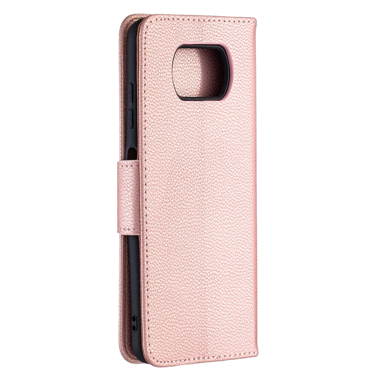 For Xiaomi Poco X3 Litchi Texture Pure Color Horizontal Flip Leather Case with Holder & Card Slots & Wallet & Lanyard