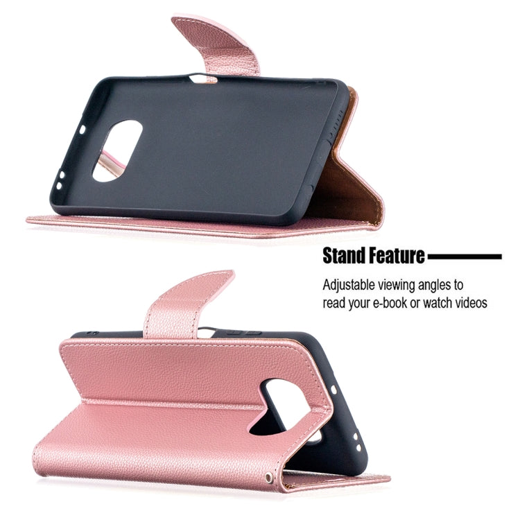 For Xiaomi Poco X3 Litchi Texture Pure Color Horizontal Flip Leather Case with Holder & Card Slots & Wallet & Lanyard