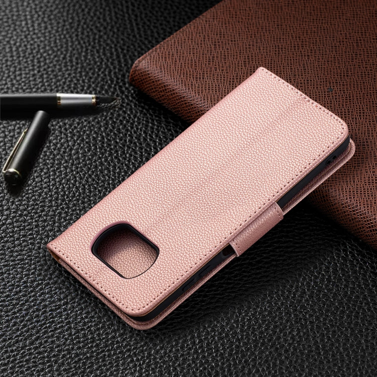 For Xiaomi Poco X3 Litchi Texture Pure Color Horizontal Flip Leather Case with Holder & Card Slots & Wallet & Lanyard