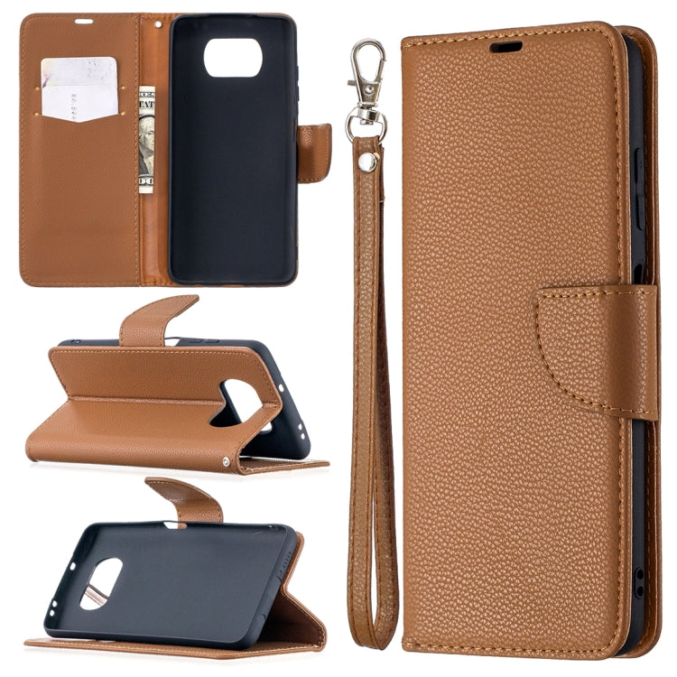 For Xiaomi Poco X3 Litchi Texture Pure Color Horizontal Flip Leather Case with Holder & Card Slots & Wallet & Lanyard