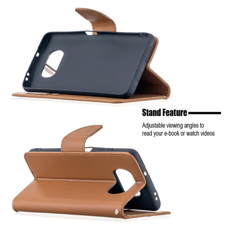 For Xiaomi Poco X3 Litchi Texture Pure Color Horizontal Flip Leather Case with Holder & Card Slots & Wallet & Lanyard