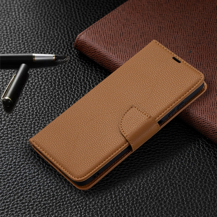 For Xiaomi Poco X3 Litchi Texture Pure Color Horizontal Flip Leather Case with Holder & Card Slots & Wallet & Lanyard