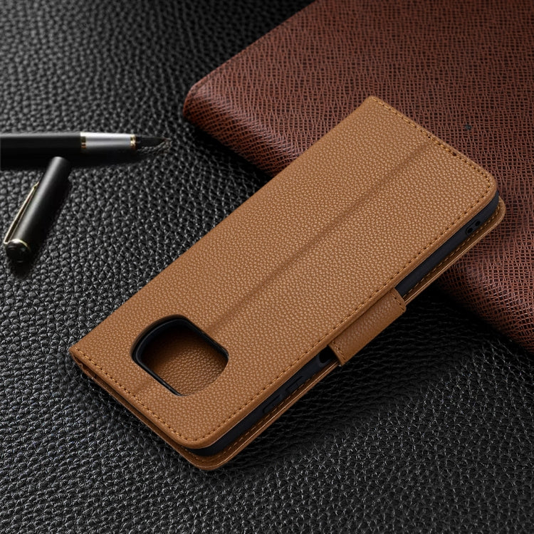 For Xiaomi Poco X3 Litchi Texture Pure Color Horizontal Flip Leather Case with Holder & Card Slots & Wallet & Lanyard