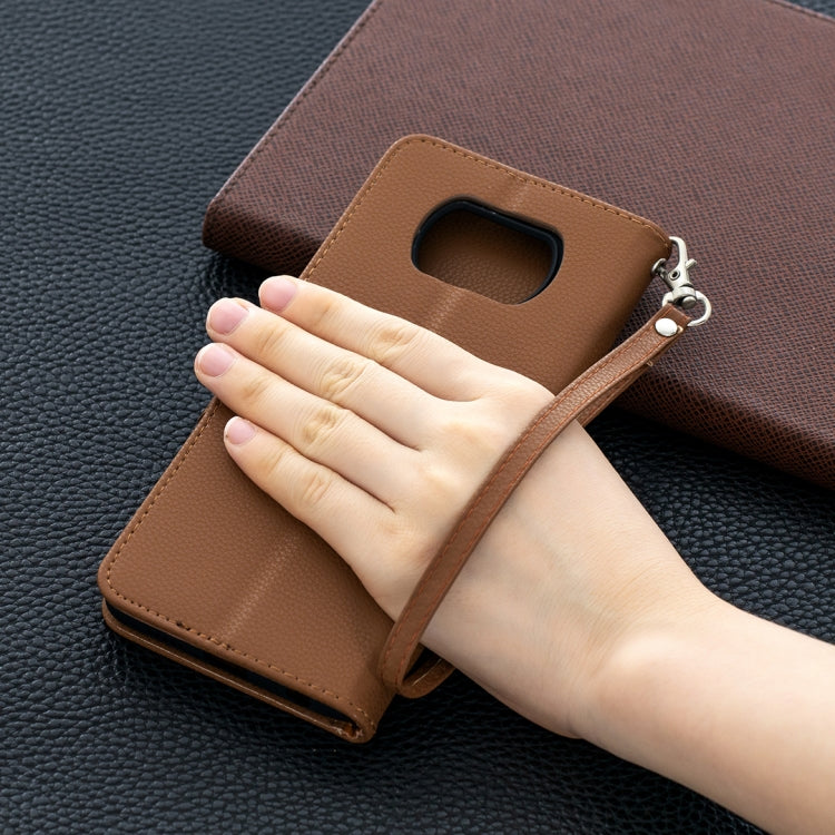 For Xiaomi Poco X3 Litchi Texture Pure Color Horizontal Flip Leather Case with Holder & Card Slots & Wallet & Lanyard