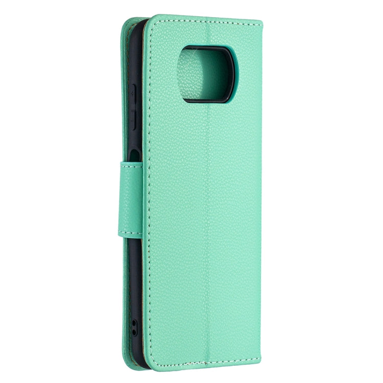 For Xiaomi Poco X3 Litchi Texture Pure Color Horizontal Flip Leather Case with Holder & Card Slots & Wallet & Lanyard
