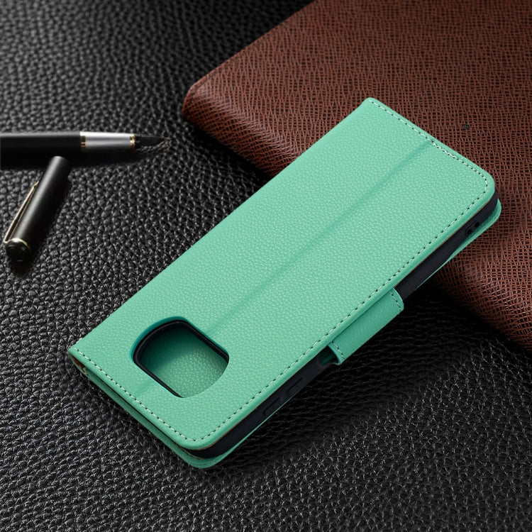 For Xiaomi Poco X3 Litchi Texture Pure Color Horizontal Flip Leather Case with Holder & Card Slots & Wallet & Lanyard