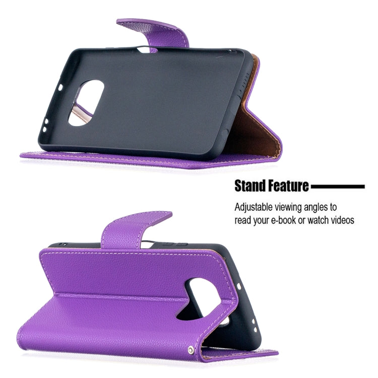 For Xiaomi Poco X3 Litchi Texture Pure Color Horizontal Flip Leather Case with Holder & Card Slots & Wallet & Lanyard