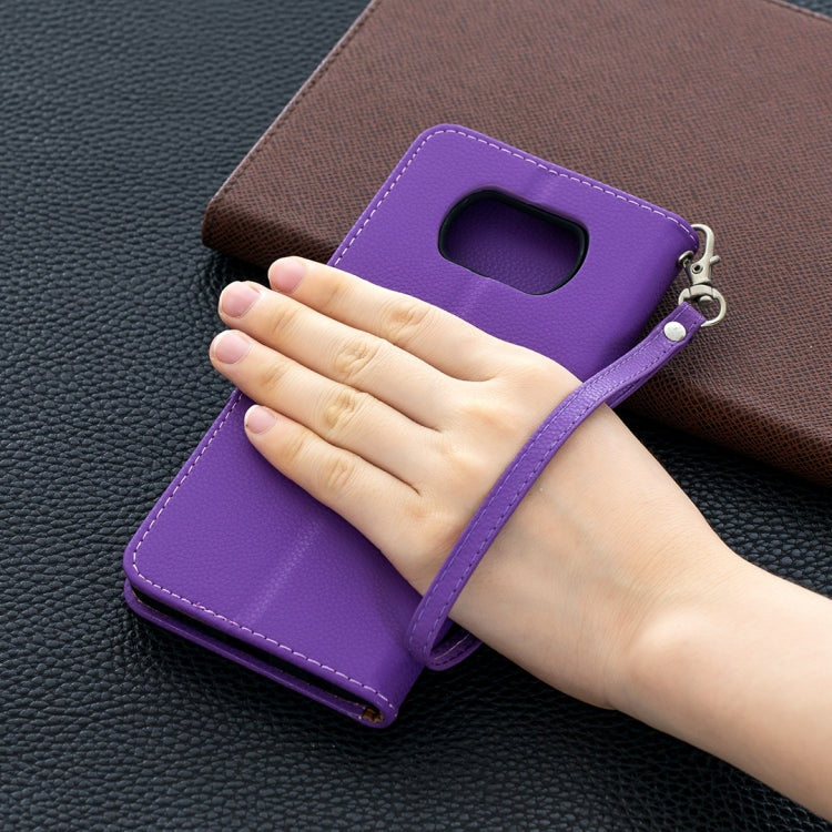 For Xiaomi Poco X3 Litchi Texture Pure Color Horizontal Flip Leather Case with Holder & Card Slots & Wallet & Lanyard