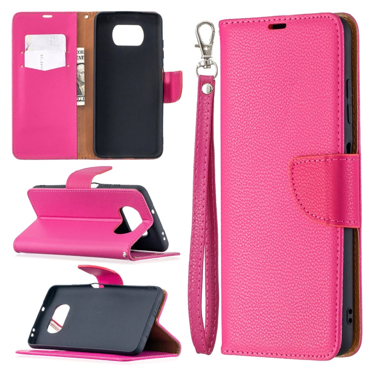 For Xiaomi Poco X3 Litchi Texture Pure Color Horizontal Flip Leather Case with Holder & Card Slots & Wallet & Lanyard