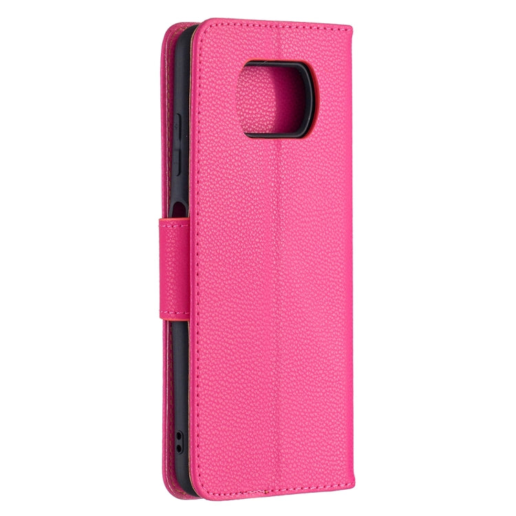 For Xiaomi Poco X3 Litchi Texture Pure Color Horizontal Flip Leather Case with Holder & Card Slots & Wallet & Lanyard