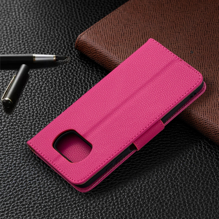 For Xiaomi Poco X3 Litchi Texture Pure Color Horizontal Flip Leather Case with Holder & Card Slots & Wallet & Lanyard