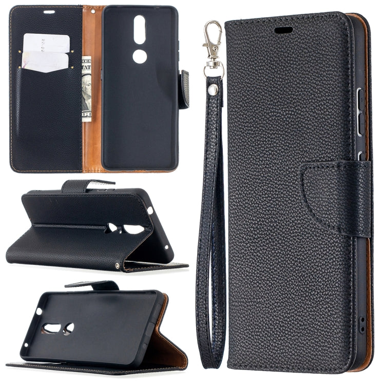 For Nokia 2.4 Litchi Texture Pure Color Horizontal Flip Leather Case with Holder & Card Slots & Wallet & Lanyard