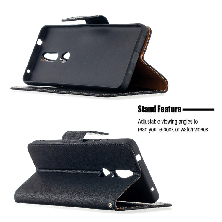 For Nokia 2.4 Litchi Texture Pure Color Horizontal Flip Leather Case with Holder & Card Slots & Wallet & Lanyard