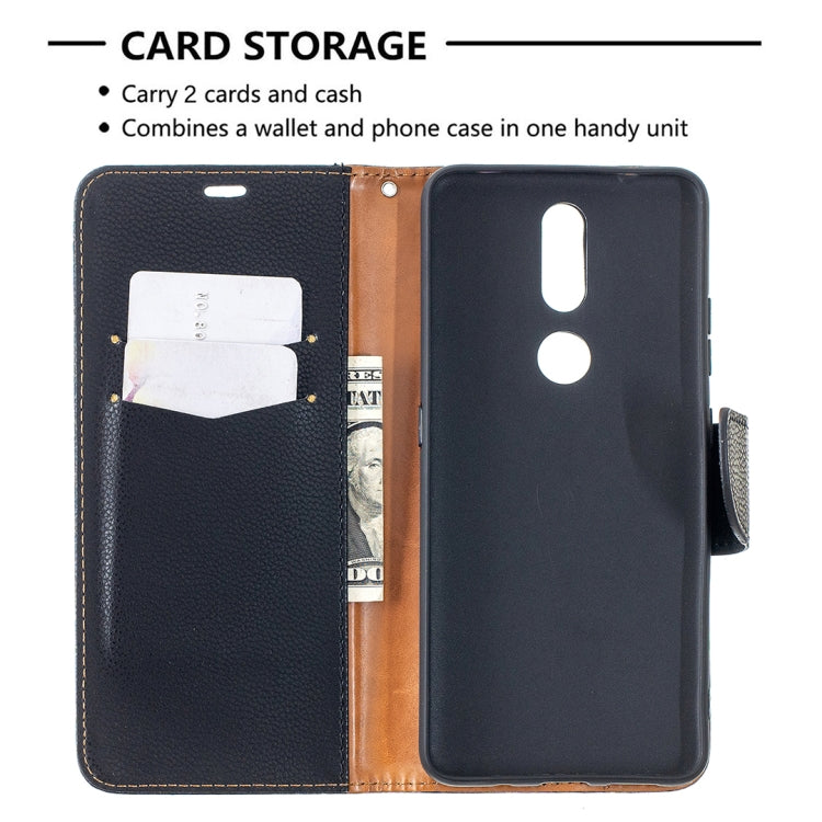 For Nokia 2.4 Litchi Texture Pure Color Horizontal Flip Leather Case with Holder & Card Slots & Wallet & Lanyard