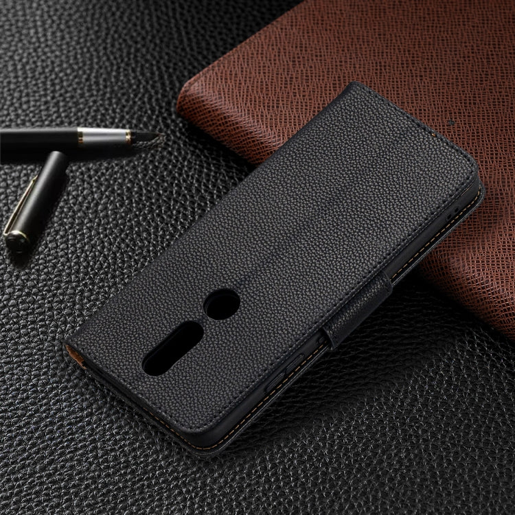 For Nokia 2.4 Litchi Texture Pure Color Horizontal Flip Leather Case with Holder & Card Slots & Wallet & Lanyard