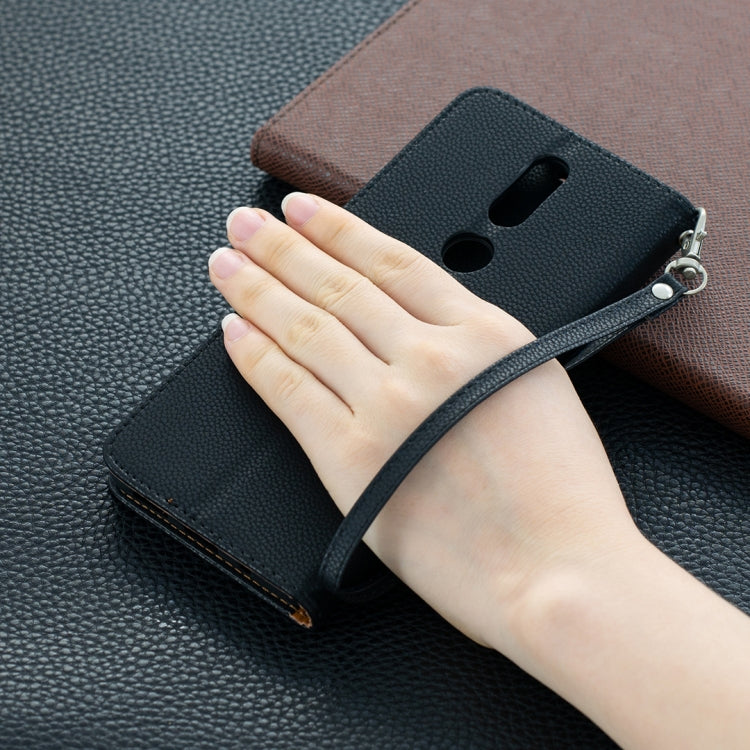 For Nokia 2.4 Litchi Texture Pure Color Horizontal Flip Leather Case with Holder & Card Slots & Wallet & Lanyard