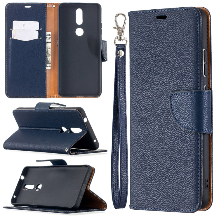 For Nokia 2.4 Litchi Texture Pure Color Horizontal Flip Leather Case with Holder & Card Slots & Wallet & Lanyard