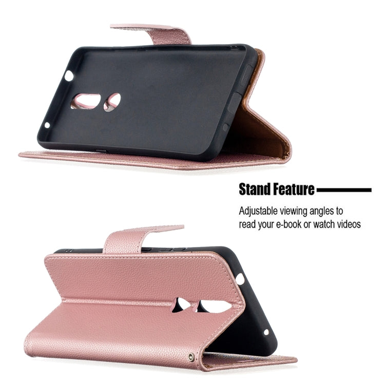 For Nokia 2.4 Litchi Texture Pure Color Horizontal Flip Leather Case with Holder & Card Slots & Wallet & Lanyard