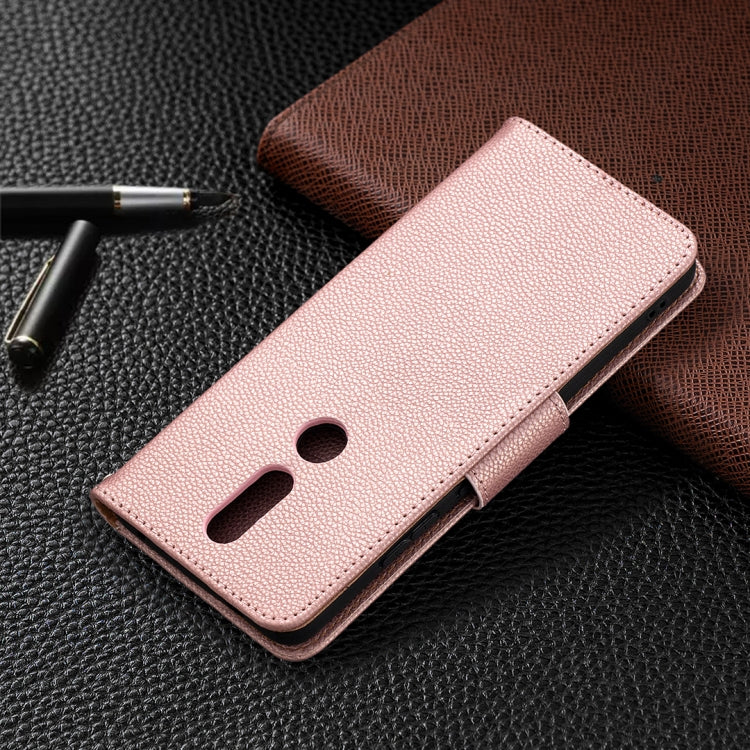 For Nokia 2.4 Litchi Texture Pure Color Horizontal Flip Leather Case with Holder & Card Slots & Wallet & Lanyard