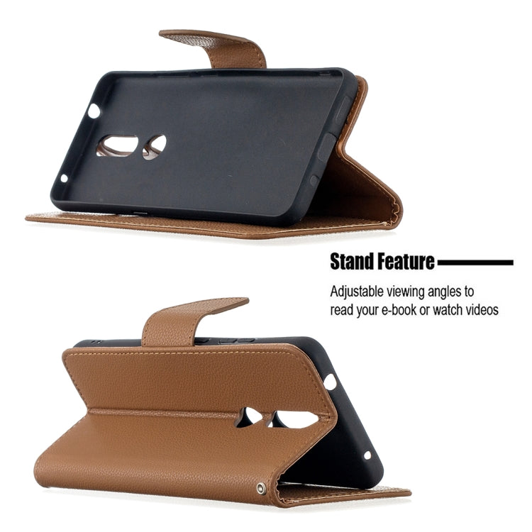 For Nokia 2.4 Litchi Texture Pure Color Horizontal Flip Leather Case with Holder & Card Slots & Wallet & Lanyard