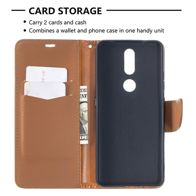 For Nokia 2.4 Litchi Texture Pure Color Horizontal Flip Leather Case with Holder & Card Slots & Wallet & Lanyard