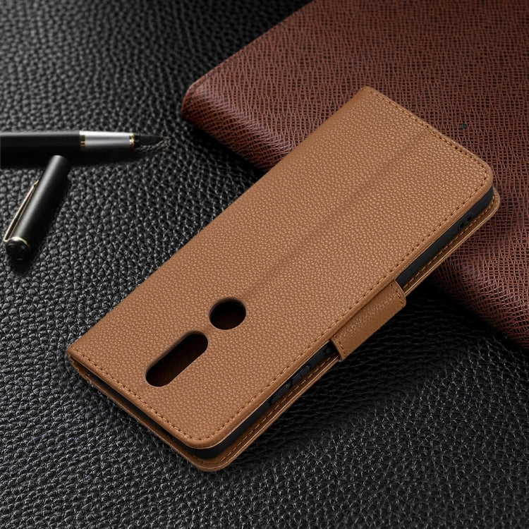 For Nokia 2.4 Litchi Texture Pure Color Horizontal Flip Leather Case with Holder & Card Slots & Wallet & Lanyard