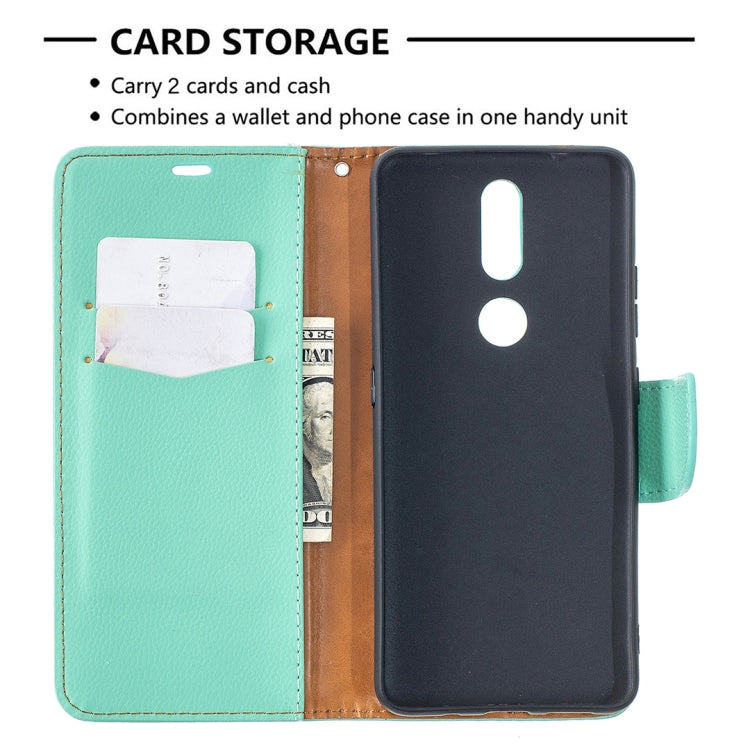 For Nokia 2.4 Litchi Texture Pure Color Horizontal Flip Leather Case with Holder & Card Slots & Wallet & Lanyard