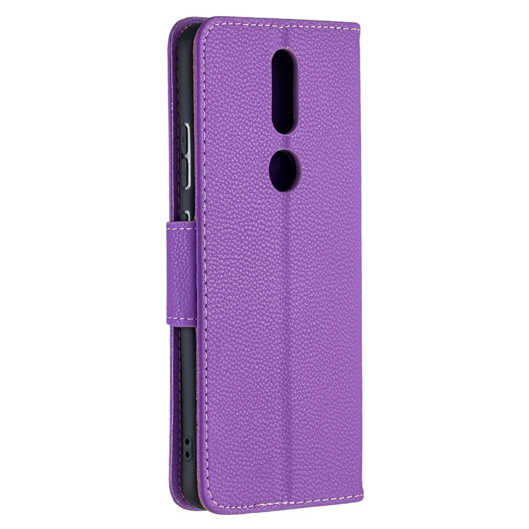 For Nokia 2.4 Litchi Texture Pure Color Horizontal Flip Leather Case with Holder & Card Slots & Wallet & Lanyard