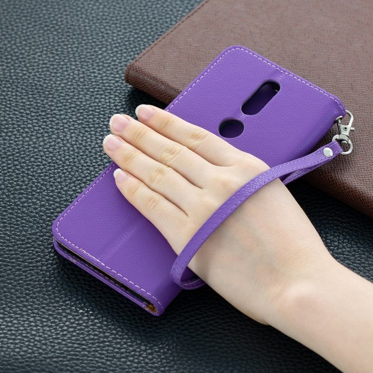 For Nokia 2.4 Litchi Texture Pure Color Horizontal Flip Leather Case with Holder & Card Slots & Wallet & Lanyard