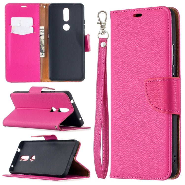 For Nokia 2.4 Litchi Texture Pure Color Horizontal Flip Leather Case with Holder & Card Slots & Wallet & Lanyard
