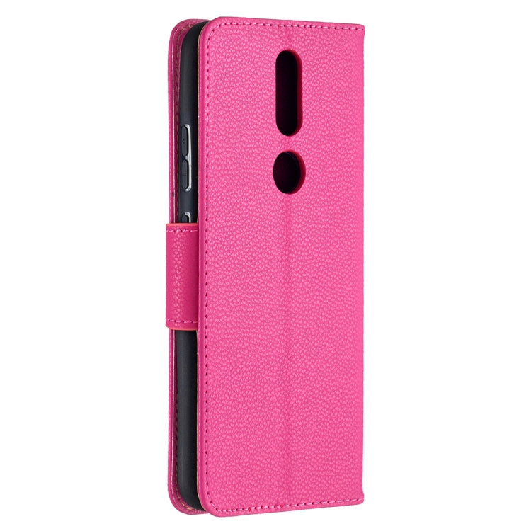 For Nokia 2.4 Litchi Texture Pure Color Horizontal Flip Leather Case with Holder & Card Slots & Wallet & Lanyard