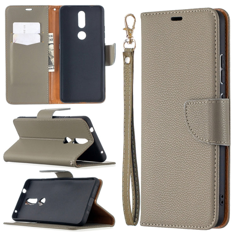 For Nokia 2.4 Litchi Texture Pure Color Horizontal Flip Leather Case with Holder & Card Slots & Wallet & Lanyard