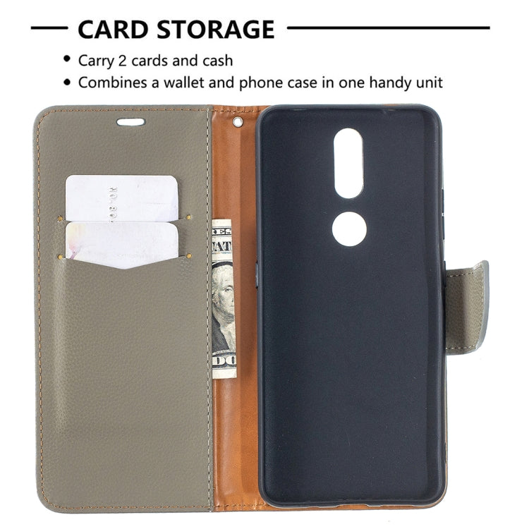 For Nokia 2.4 Litchi Texture Pure Color Horizontal Flip Leather Case with Holder & Card Slots & Wallet & Lanyard